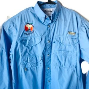 Columbia Vented Fishing Shirt Small PFG